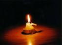 تصویر شمعی در تاریکی